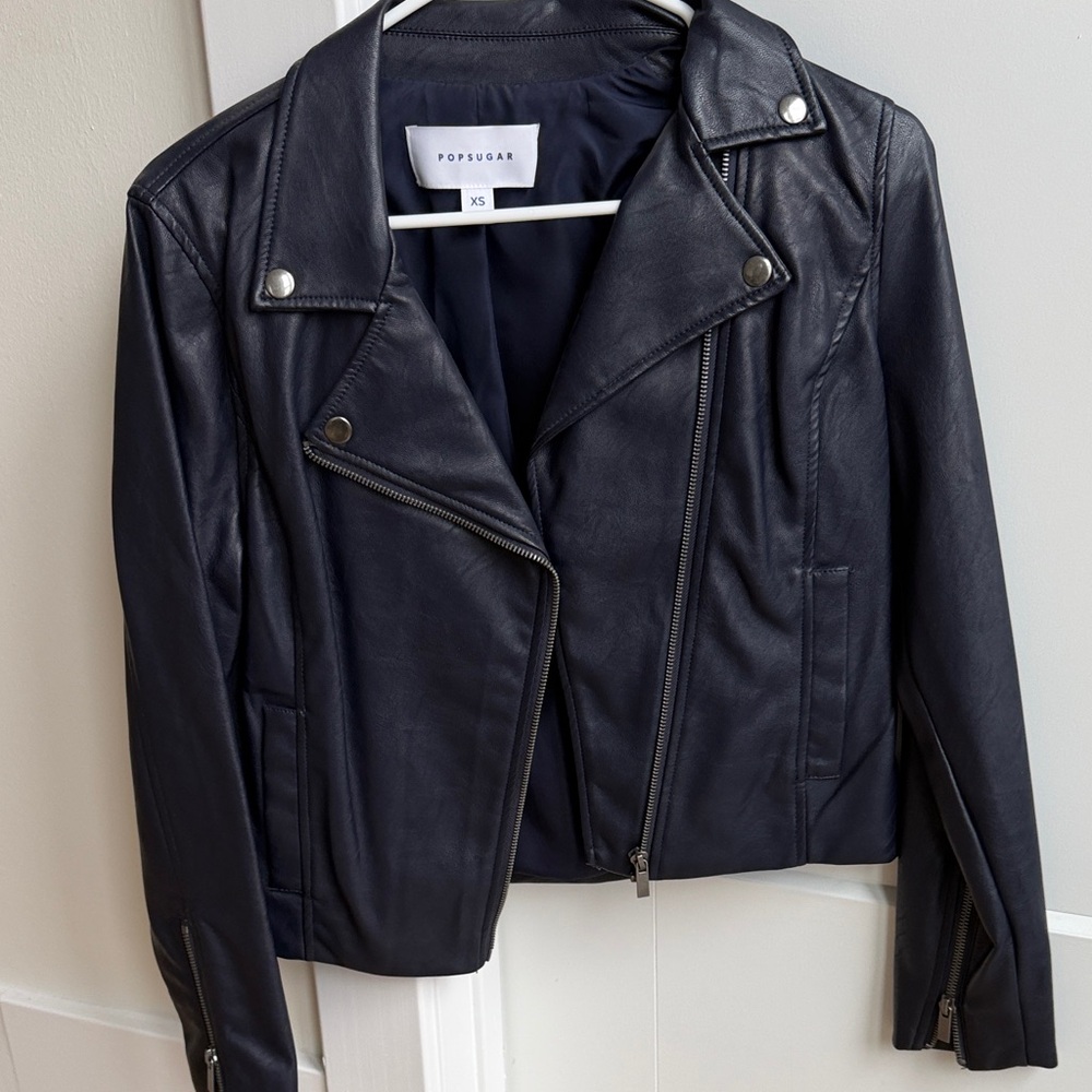 POPSUGAR Women's Midnight Leather Jacket